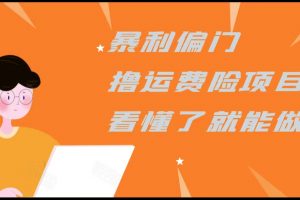 暴利偏门撸运费险项目，操作简单，看懂了就可以操作