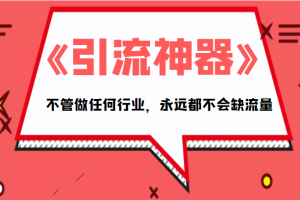 《引流神器》拥有这套系统化的思维，不管做任何行业，永远都不会缺流量（PDF电子书）